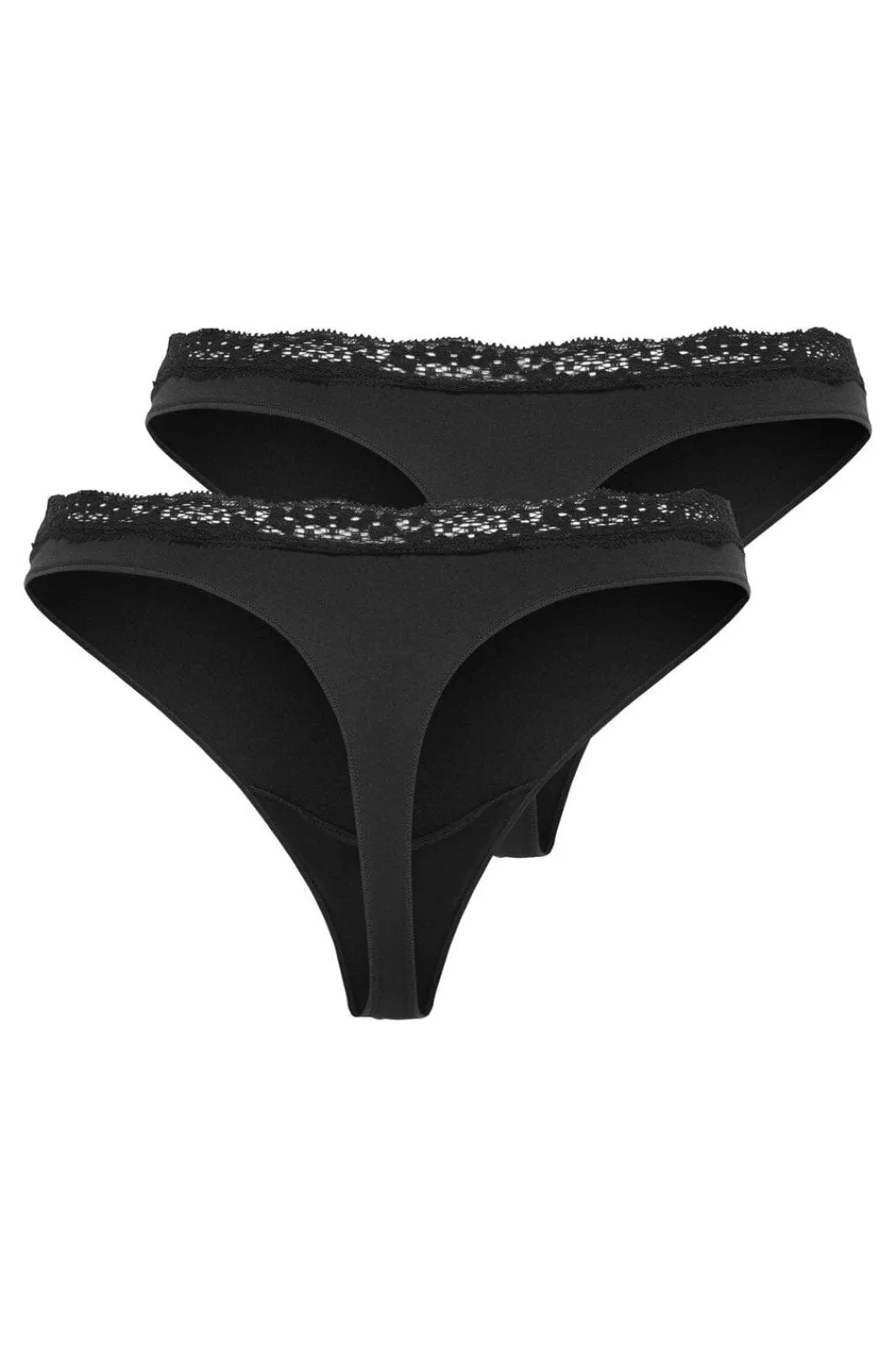 Best Only Onlvicky Lace Thong 2-Pack Acc 4822908 Black 2Xpack