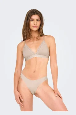 New Only Onlvicky Lace Unpadded Bralette Acc 4816286 Peach Taffy