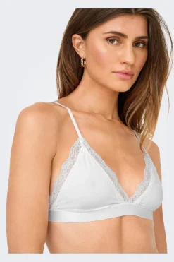 Hot Only Onlvicky Lace Unpadded Bralette Acc 4816287 Bright White