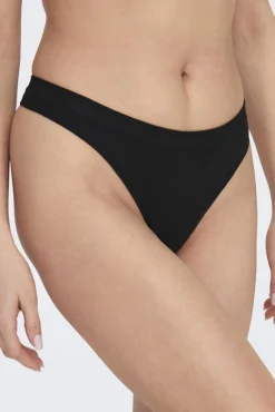 Sale Only Onlvicky Rib Seamless Thong Acc 4792327 Black