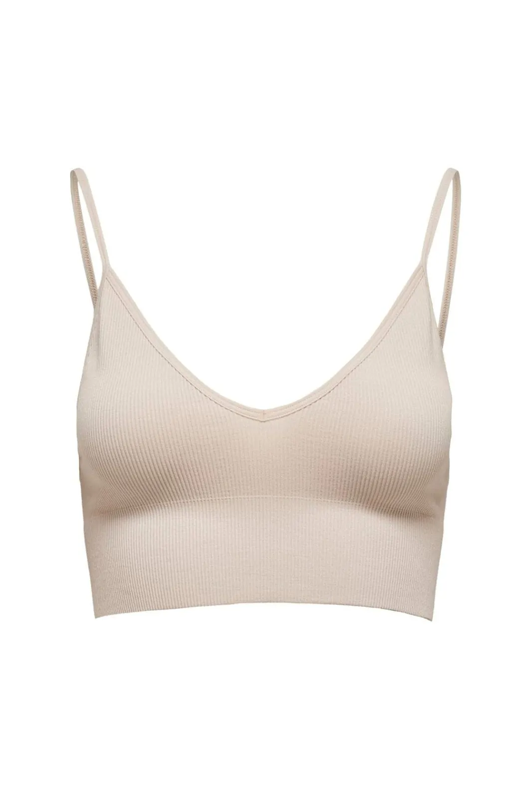 Only Onlvicky Rib Seamless Vneck Top Acc 3628041 Peach Taffy