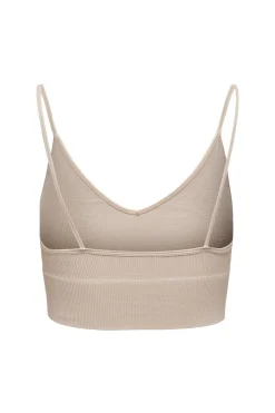 Only Onlvicky Rib Seamless Vneck Top Acc 3628041 Peach Taffy