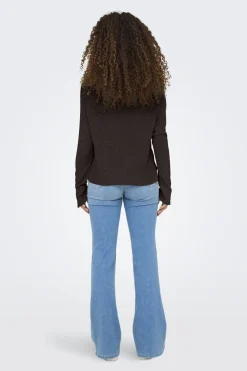 Best Only Onlvienna Ls O-Neck Knt 4838284 Chocolate Torte Melange