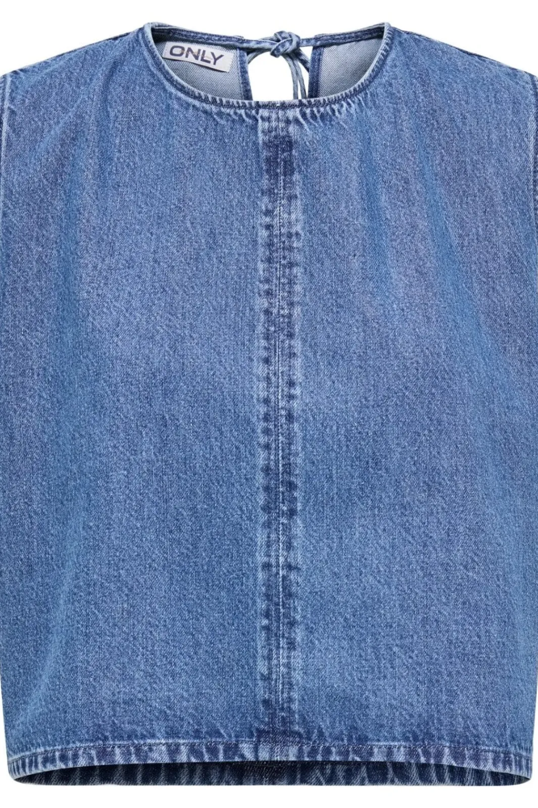Online Only Onlvigga S/L Mini Open Back Top 4858064 Medium Blue Denim