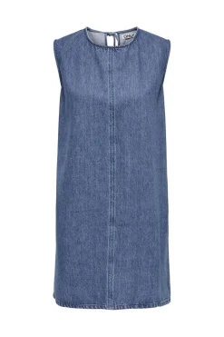 Clearance Only Onlvigga S/L Open Back Dress Sik 4799444 Medium Blue Denim