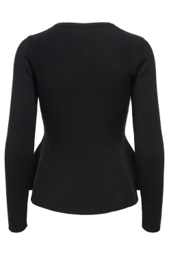 Discount Only Onlvilda Ls Peplum O-Neck Knt 5026293 Black