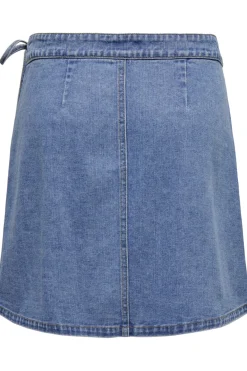 Only Onlvilla Wrap Tie Skirt Gua 4550180 Light Blue Denim