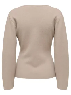 Hot Only Onlviola Ls Fit V-Neck Knt 4967667 Mocha Meringue