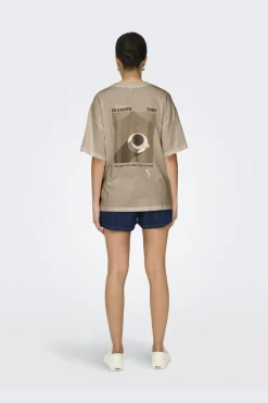 Outlet Only Onlvivvi Life S/S Lovely Top 4897138 Humus Caffe