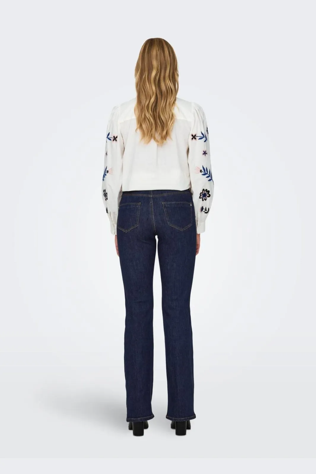 New Only Onlwauw Flared Rinse Gua030 3626892 Dark Blue Denim