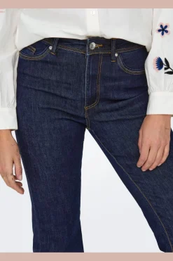 New Only Onlwauw Flared Rinse Gua030 3626892 Dark Blue Denim