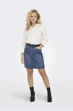 Discount Only Onlwonder Skirt Pim 4522708 Medium Blue Denim