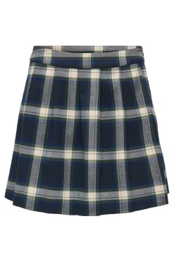 Discount Only Onlwren Check Short Skirt 4970178 Night Sky Checked Fusion