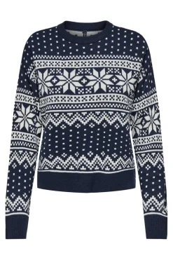Discount Only Onlxmas Threea Pullover Knt 4857772 Night Sky W. Birch