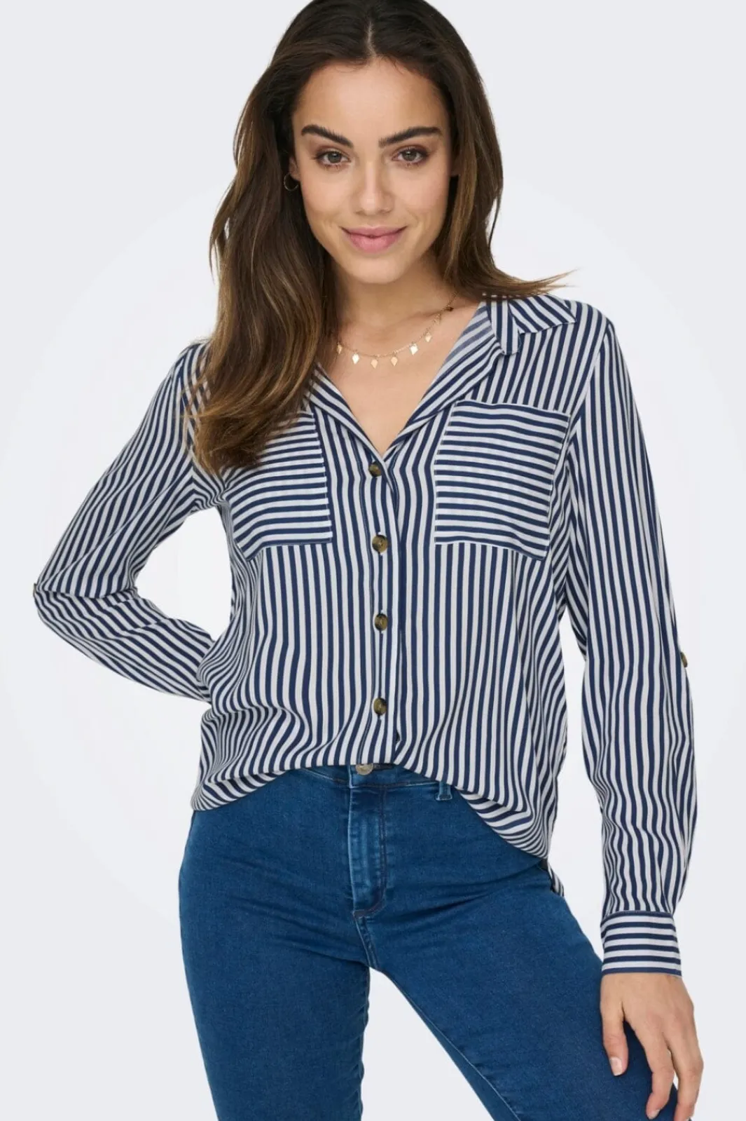 Best Only asmin Shirt L/S 4117155 Peacoat WHITE