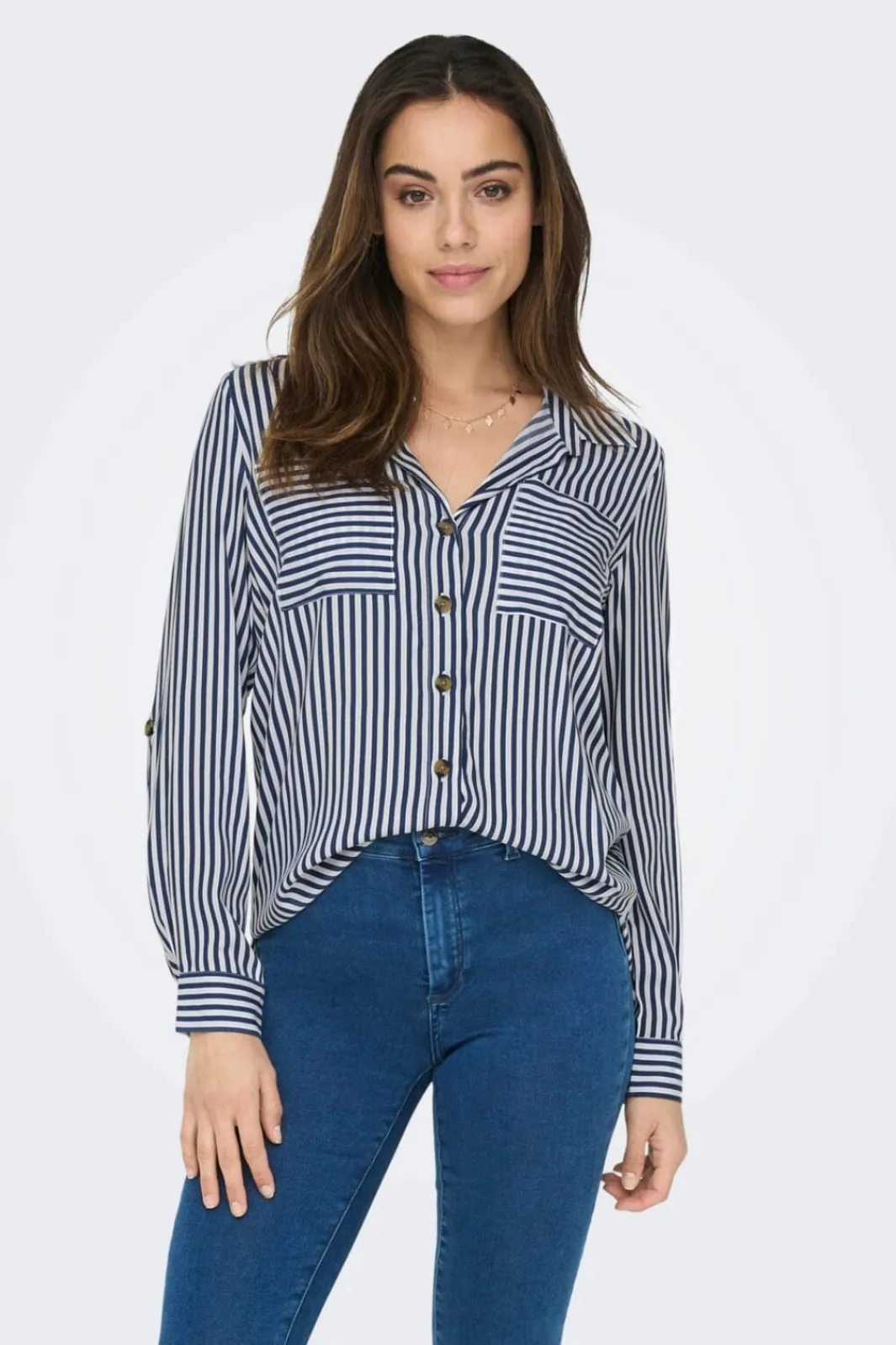 Best Only asmin Shirt L/S 4117155 Peacoat WHITE