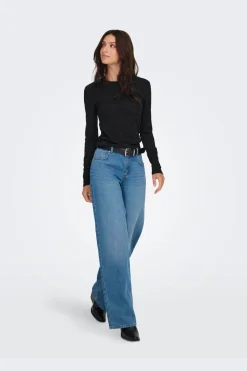 Outlet Only Onlzele L/S Roundneck Top 4916071 Black Joh Leo