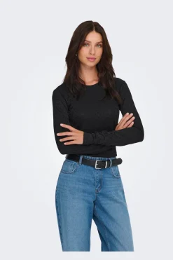 Outlet Only Onlzele L/S Roundneck Top 4916071 Black Joh Leo