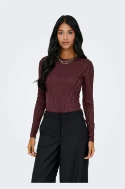 Clearance Only Onlzele L/S Roundneck Top 4916070 Decadent Chocolate Jose Zebra