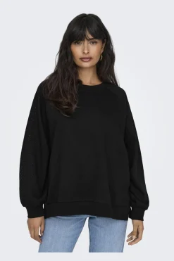 Hot Only Onlzenna L/S Oversize Stone Swt 4728634 Black Black Rhinestones