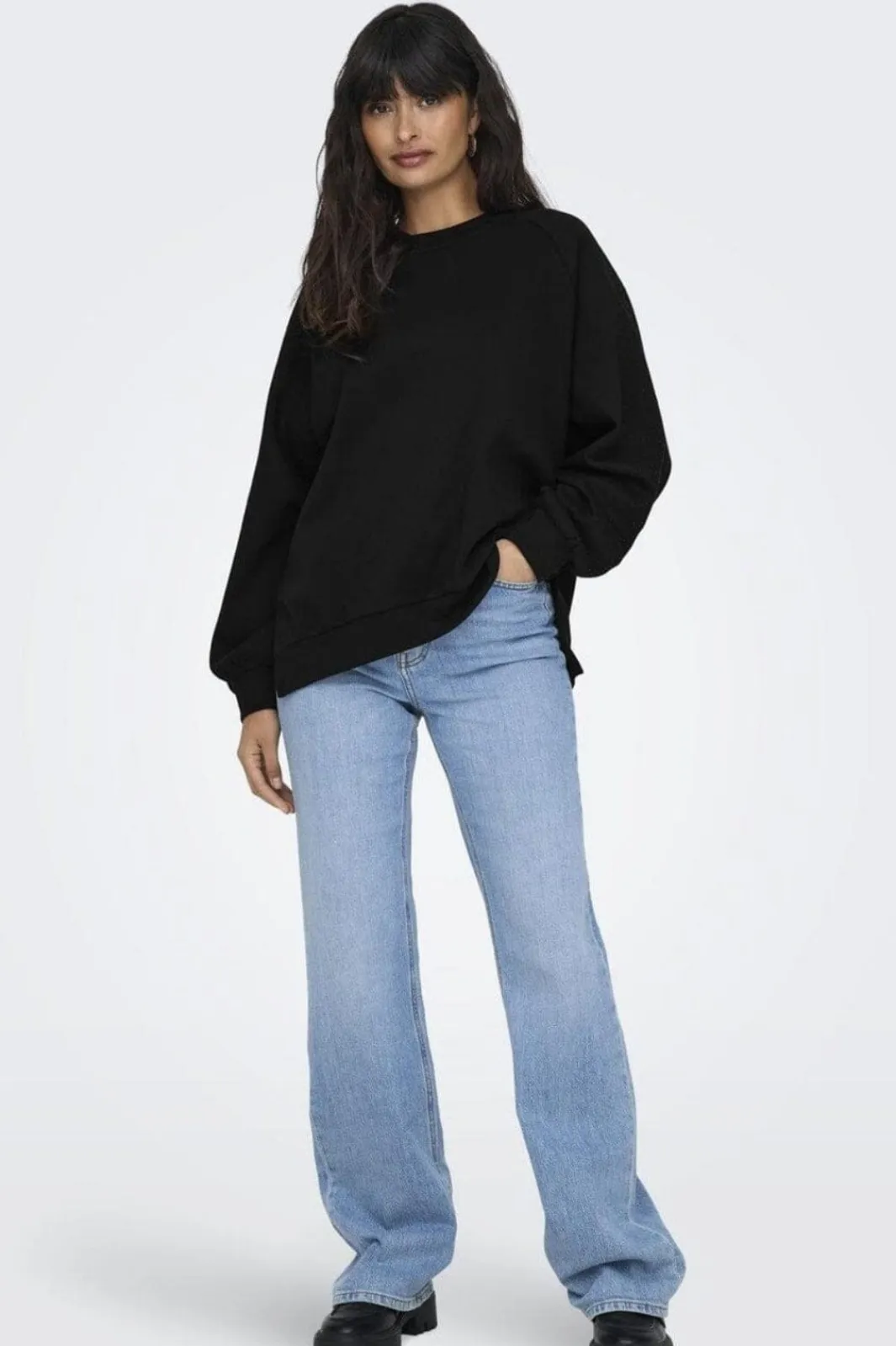 Hot Only Onlzenna L/S Oversize Stone Swt 4728634 Black Black Rhinestones