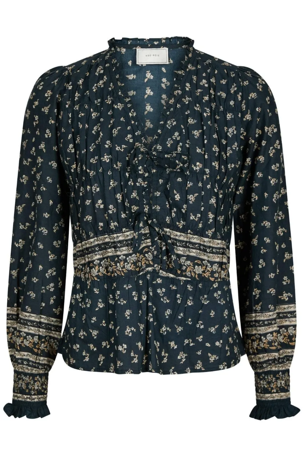 Neo Noir Ora Mini Border Blouse 164597 543