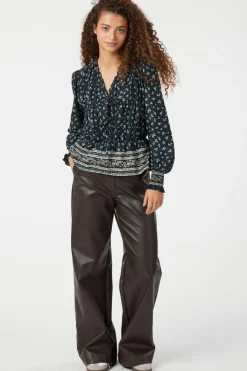 Neo Noir Ora Mini Border Blouse 164597 543