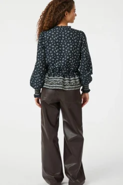 Neo Noir Ora Mini Border Blouse 164597 543