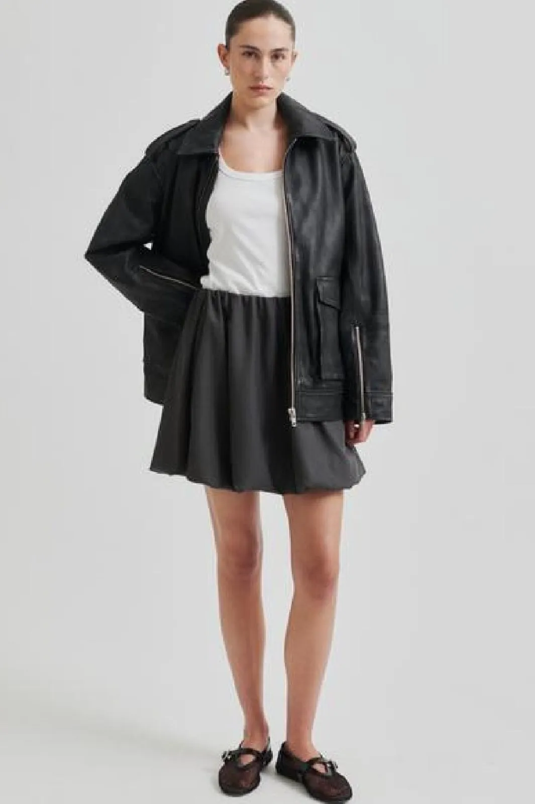 Best Second Female Otilia Skirt 59252 7003 Dark grey melange