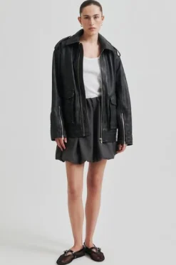 Best Second Female Otilia Skirt 59252 7003 Dark grey melange