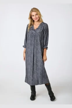 Outlet Neo Noir Palace Zigzag Duo Dress Midnight Blue