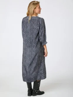 Outlet Neo Noir Palace Zigzag Duo Dress Midnight Blue