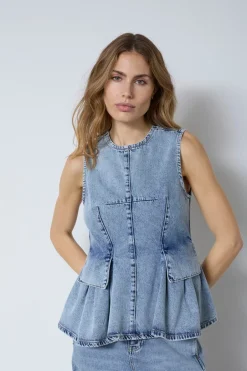 Online Co´Couture Pancycc Denim Top 43008 114