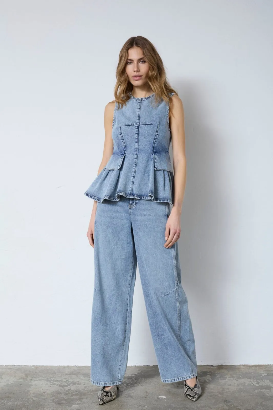 Online Co´Couture Pancycc Denim Top 43008 114