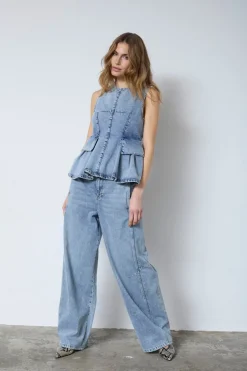 Online Co´Couture Pancycc Denim Top 43008 114