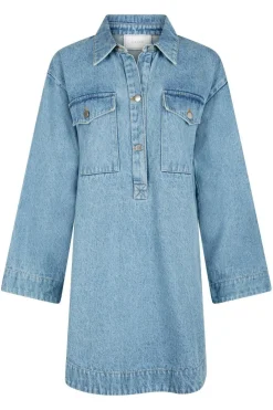 Neo Noir Paras Denim Dress Smoke Blue