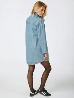 Neo Noir Paras Denim Dress Smoke Blue