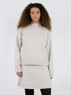 Outlet Neo Noir Paulina Knit Blouse Beige Melange