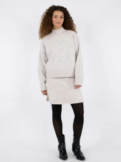 Outlet Neo Noir Paulina Knit Blouse Beige Melange