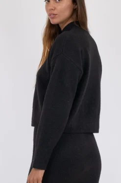 Clearance Neo Noir Paulina Knit Blouse Black