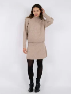 Best Neo Noir Paulina Knit Blouse Sand Melange