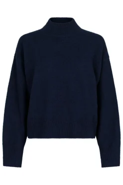 Best Neo Noir Paulina Knit Blouse Navy