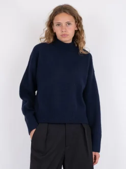 Best Neo Noir Paulina Knit Blouse Navy