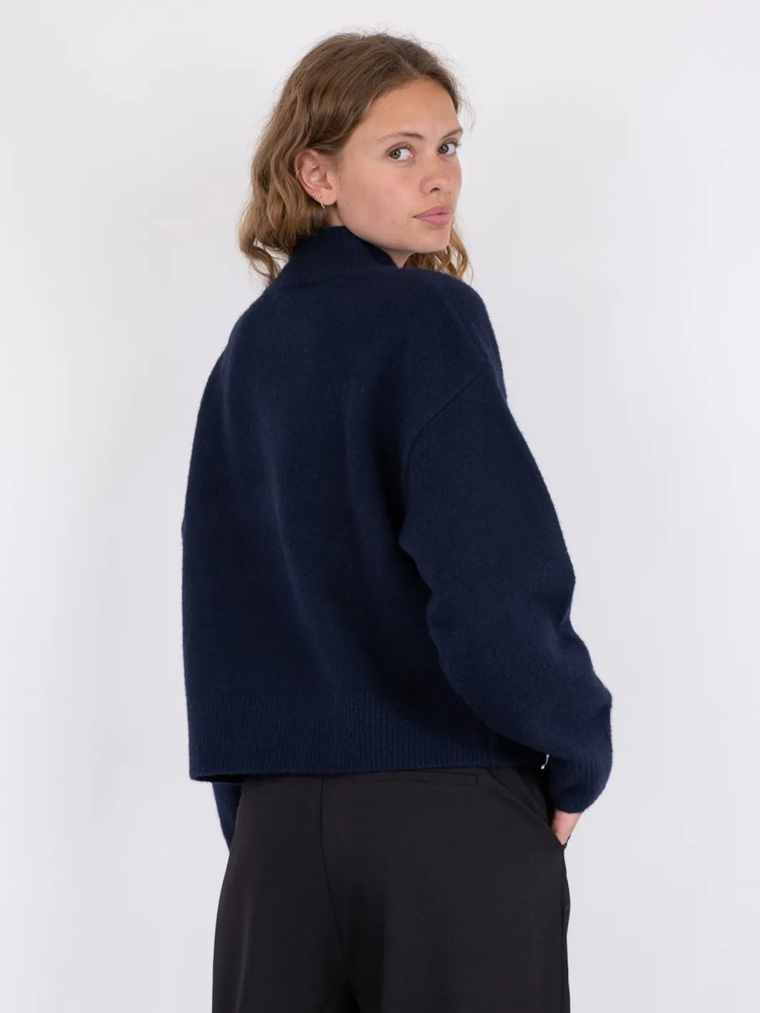 Best Neo Noir Paulina Knit Blouse Navy