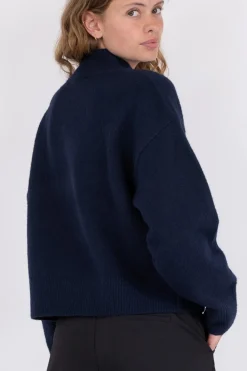 Best Neo Noir Paulina Knit Blouse Navy