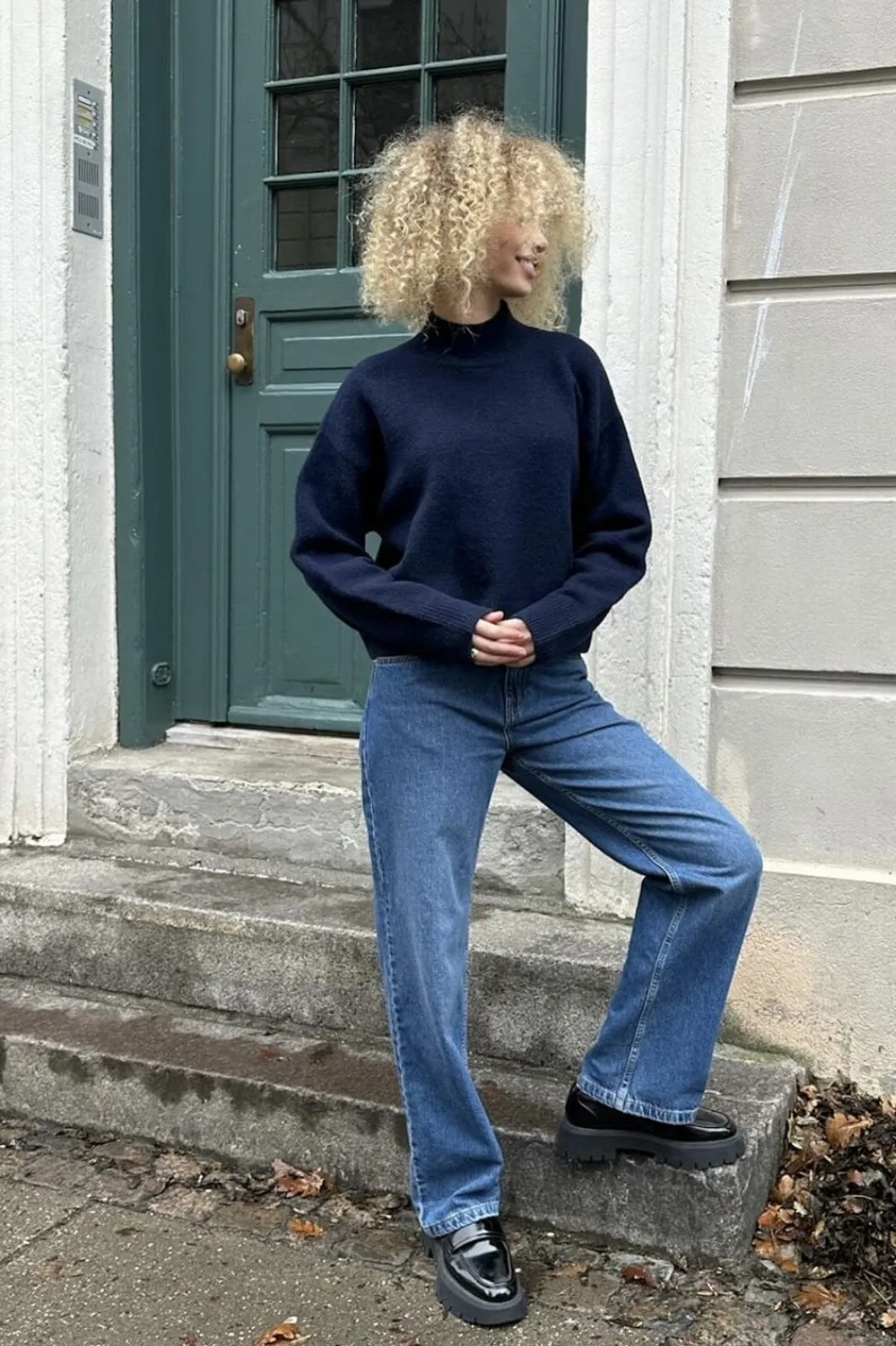 Best Neo Noir Paulina Knit Blouse Navy