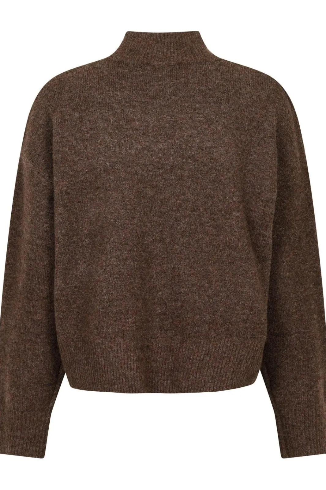 New Neo Noir Paulina Knit Blouse Brown Melange