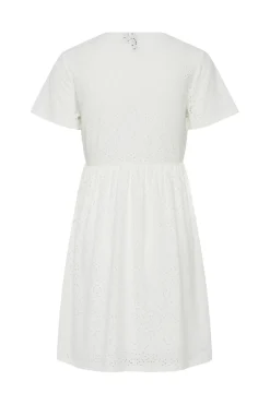 Discount Pieces Pcabby Brod Ang Ss Dress 4640390 Cloud Dancer