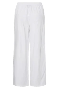 Hot Pieces Pcalba Wide Emb Pant 4861911 Bright White