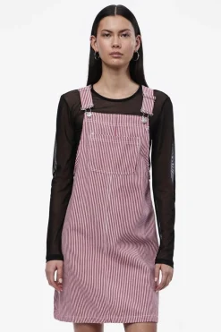 Sale Pieces Pcallo Dungaree Dress Fsy 4464992 Salsa Cloud Dancer Stripes